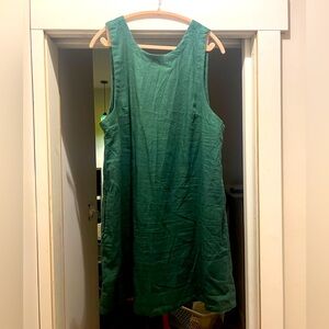Free people Sea of Green “full of sunshine” cotton- linen dress. Never worn